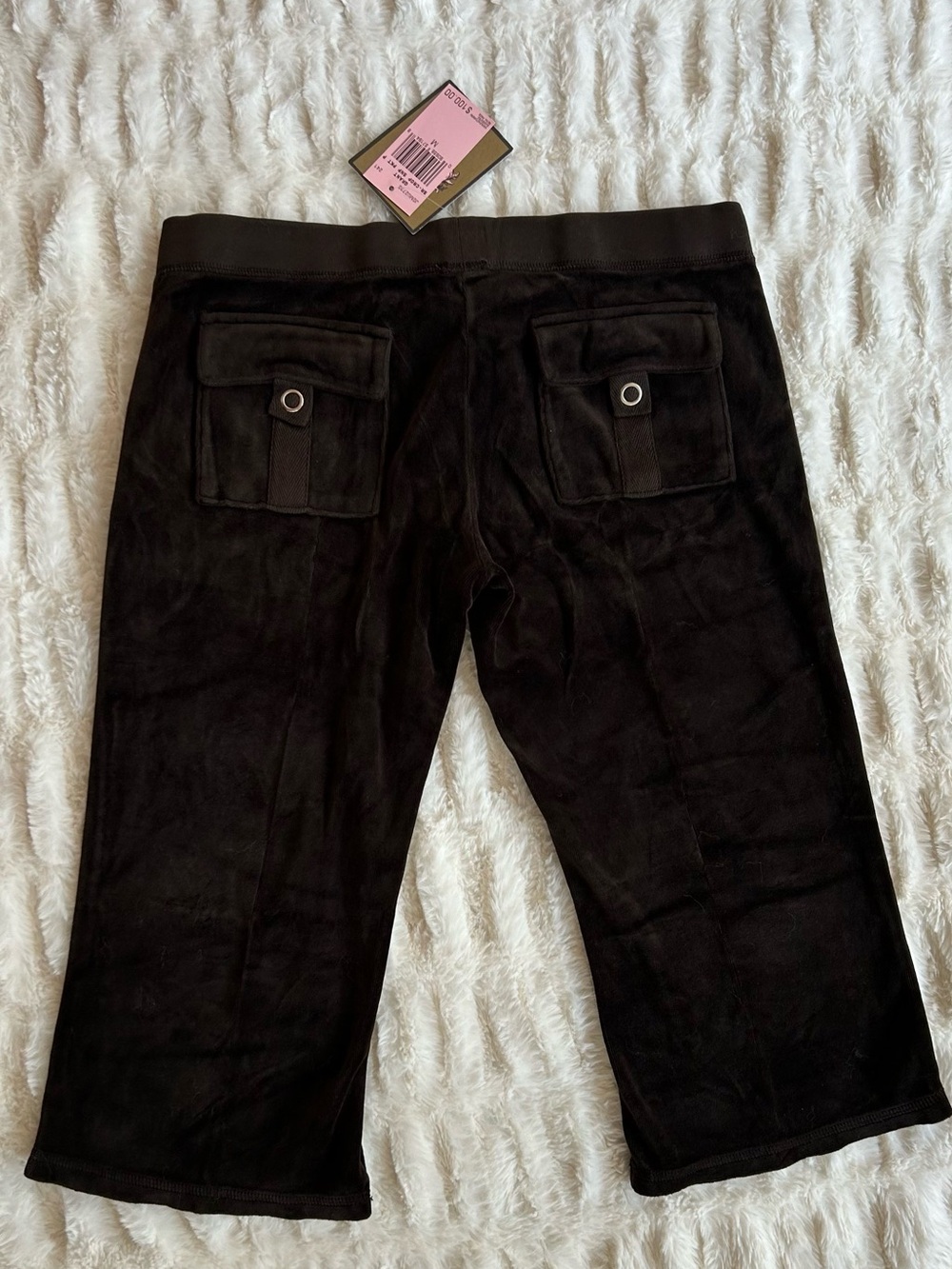 NWT Y2K Vintage Juicy Couture Velour Capris Made in USA Brown M